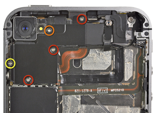 iPhone screw diagram